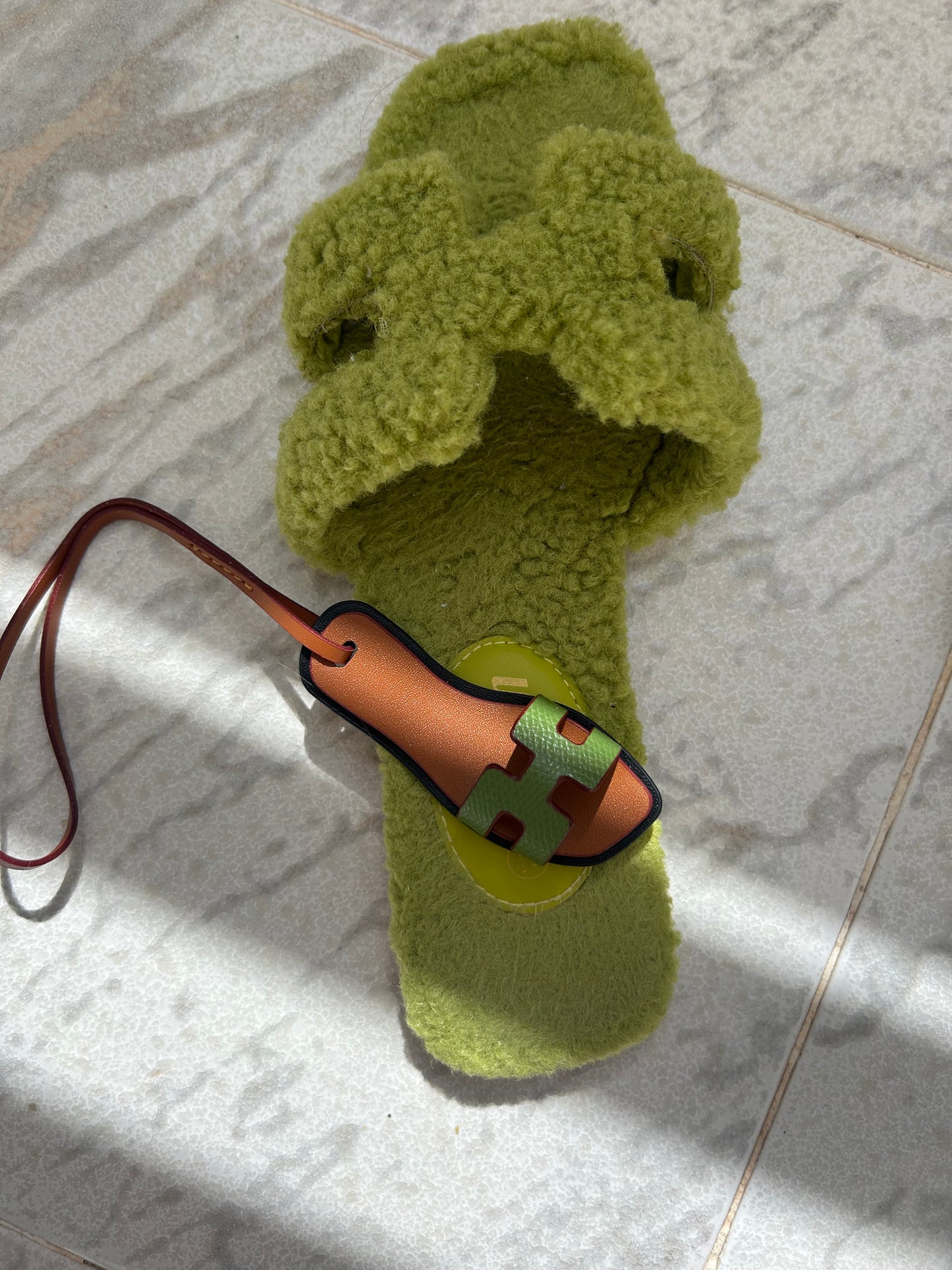H sandal charm green